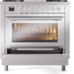 Ilve UP36FWMPSS Professional Plus Ii 36 Inch Dual Fuel Natural Gas Freestanding Range In Stainless Steel With Trim