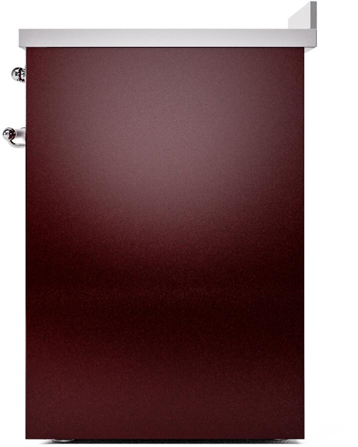 Ilve UPI304NMPBUC Nostalgie Ii 30 Inch Electric Freestanding Range In Burgundy With Chrome Trim