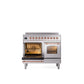 Ilve UPDI406NMPSSP Nostalgie Ii 40 Inch Electric Freestanding Range In Stainless Steel With Copper Trim