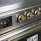 Ilve UMI09NS3SSG Majestic Ii 36 Inch Electric Freestanding Range In Stainless Steel With Brass Trim