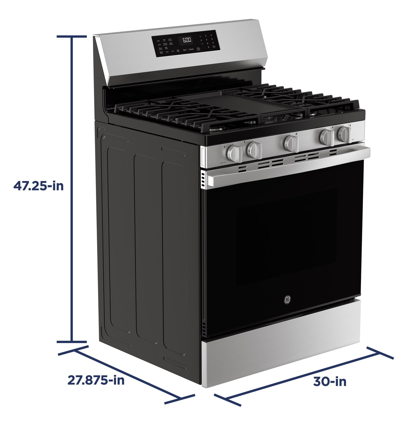 Ge Appliances GGF600AVSS Ge® 30" Free-Standing Gas Convection Range With No Preheat Air Fry And Easywash&#8482; Oven Tray