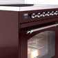 Ilve UPI304NMPBUC Nostalgie Ii 30 Inch Electric Freestanding Range In Burgundy With Chrome Trim