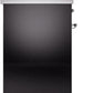 Ilve UPI304NMPBKC Nostalgie Ii 30 Inch Electric Freestanding Range In Glossy Black With Chrome Trim