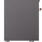 Ilve UP36FNMPMGP Nostalgie Ii 36 Inch Dual Fuel Natural Gas Freestanding Range In Matte Graphite With Copper Trim