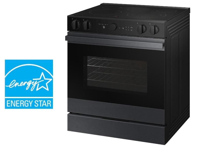 Samsung NSE6DG8502MT Bespoke 6.3 Cu. Ft. Smart Slide-In Energy Star® Certified Electric Range With Air Fry In Matte Black Steel