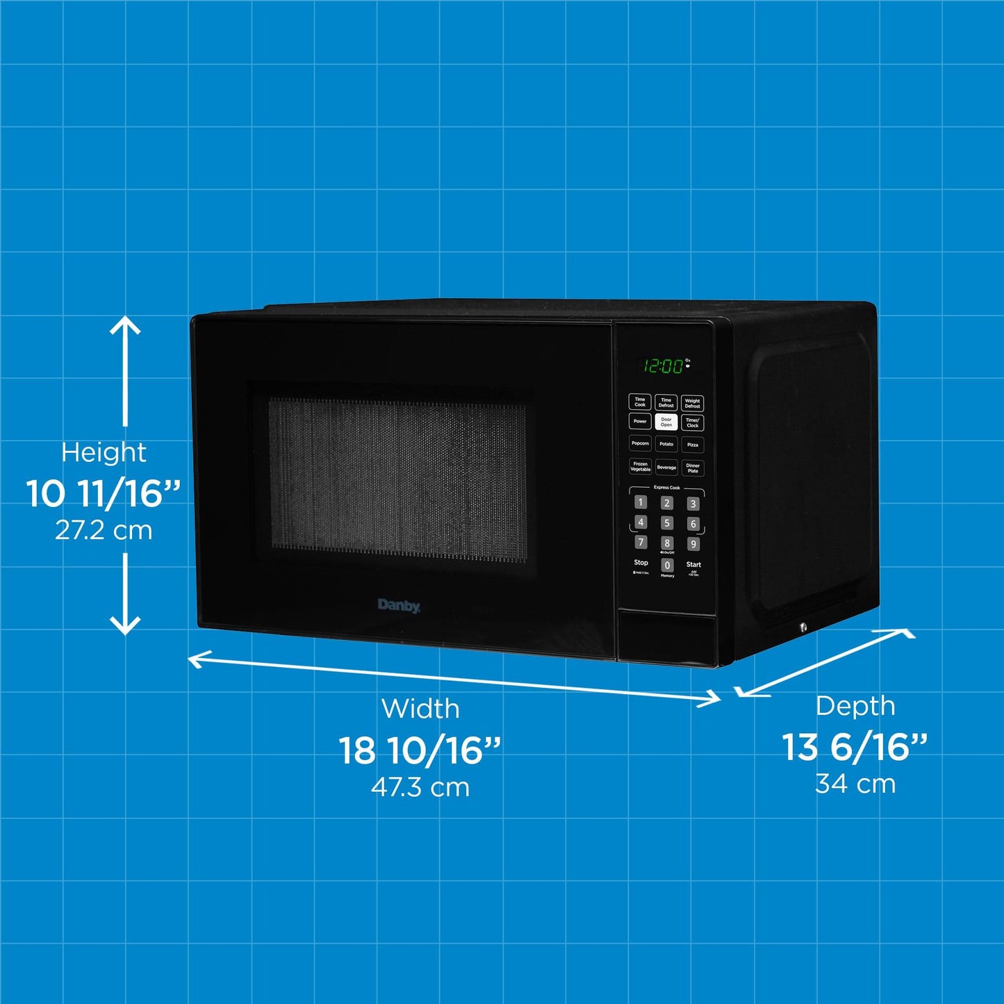 Danby DBMW0921BBB Danby 0.9 Cu. Ft. Countertop Microwave In Black