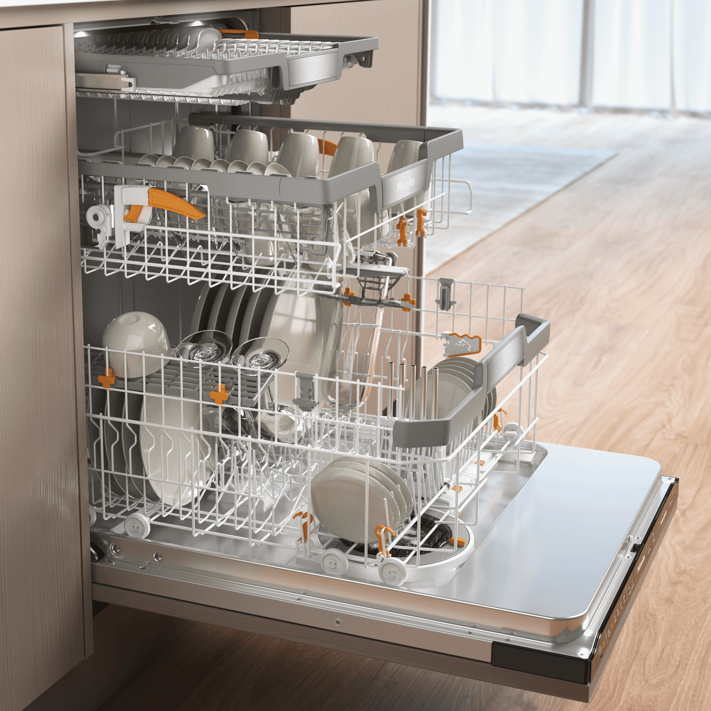 Miele G7766SCVI AUTODOS OBSIDIAN BLACK G 7766 Scvi Autodos - Fully-Integrated, Full-Size Dishwasher With Automatic Dispensing Thanks To Autodos With Integrated Powerdisk.