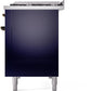 Ilve UP48FNMPMBBLP Nostalgie Ii 48 Inch Dual Fuel Liquid Propane Freestanding Range In Blue With Bronze Trim