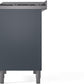 Ilve UPD40FWMPBGLP Professional Plus Ii 40 Inch Dual Fuel Liquid Propane Freestanding Range In Blue Grey With Trim