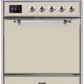 Ilve UM30DQNE3AWC Majestic Ii 30 Inch Dual Fuel Natural Gas Freestanding Range In Antique White With Chrome Trim