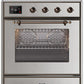 Ilve UMI30NE3SSB Majestic Ii 30 Inch Electric Freestanding Range In Stainless Steel With Bronze Trim