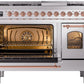 Ilve UP48FNMPSSPLP Nostalgie Ii 48 Inch Dual Fuel Liquid Propane Freestanding Range In Stainless Steel With Copper Trim