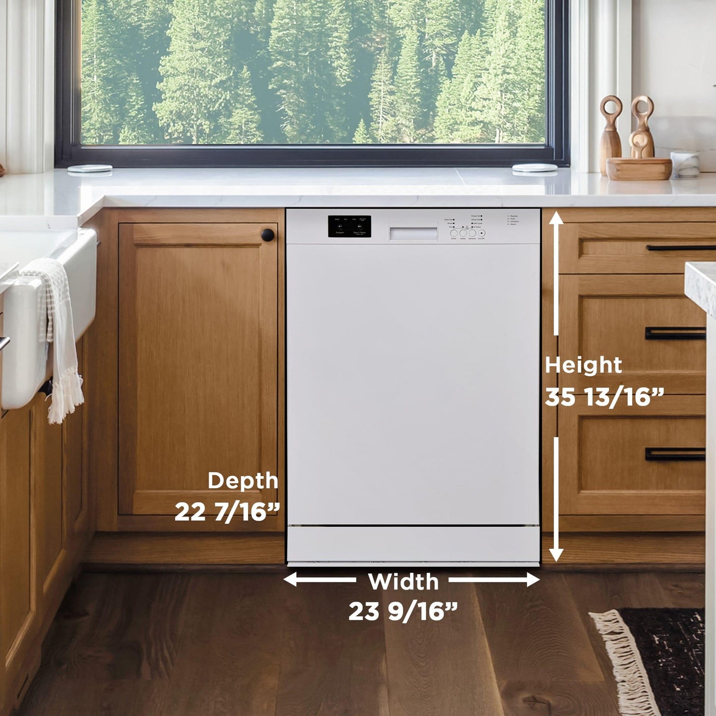 Danby DDW2400EW Danby 24" Wide Built-In Dishwasher In White