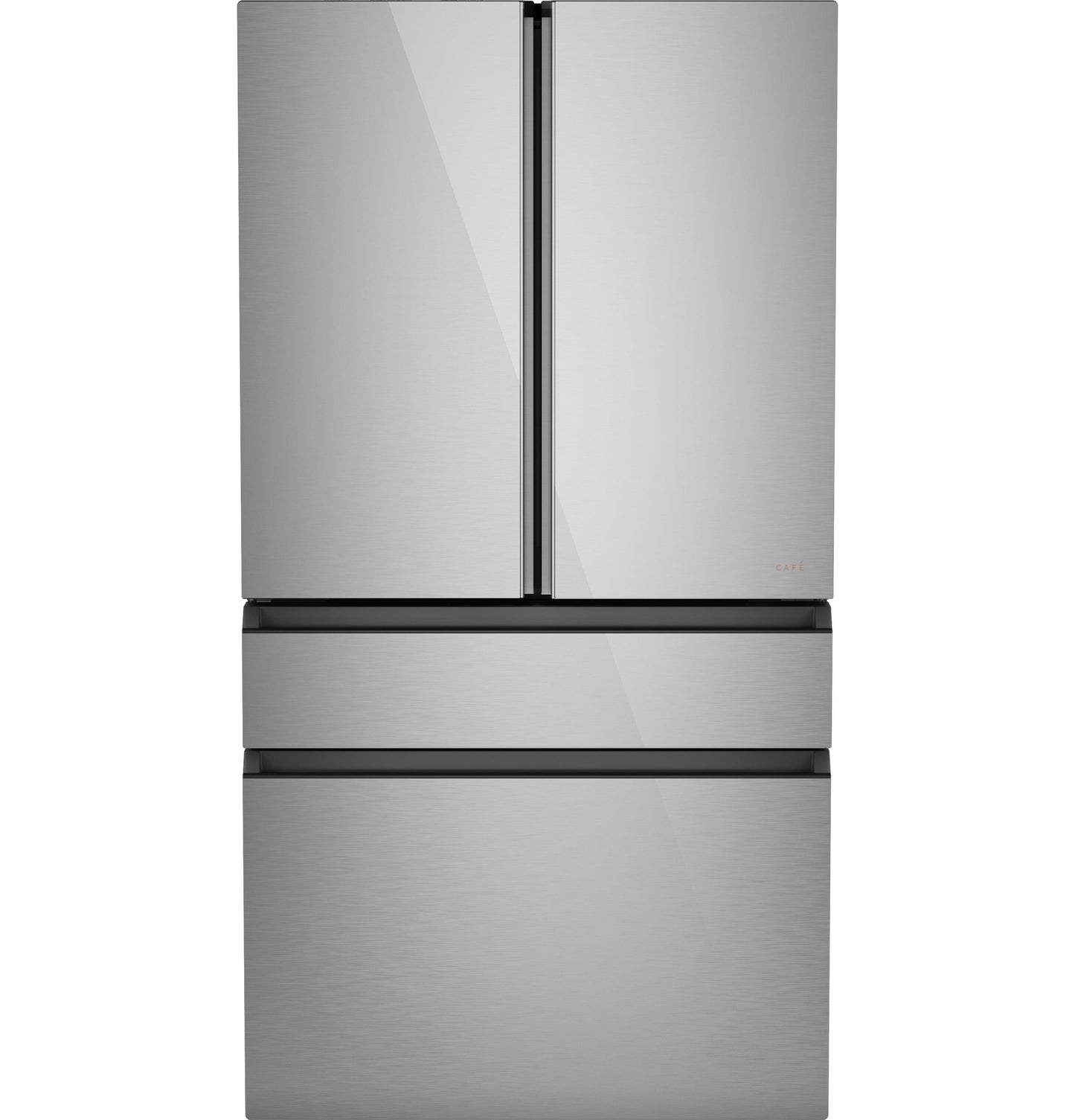 Cafe CJE23DM5WS5 Café&#8482; Energy Star® 23.2 Cu. Ft. Smart Counter-Depth 4-Door French-Door Refrigerator In Platinum Glass With Dual-Dispense Autofill Pitcher