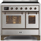 Ilve UMDI10NS3SSB Majestic Ii 40 Inch Electric Freestanding Range In Stainless Steel With Bronze Trim