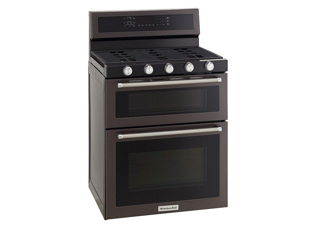 Kitchenaid KFGS530ESS 30-Inch 5 Burner Gas Convection Range With Warming Drawer - Stainless Steel