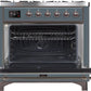 Ilve UM09FDNS3BGBLP Majestic Ii 36 Inch Dual Fuel Liquid Propane Freestanding Range In Blue Grey With Bronze Trim