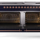 Ilve UP60FNMPMBPLP Nostalgie Ii 60 Inch Dual Fuel Liquid Propane Freestanding Range In Blue With Copper Trim