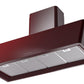 Ilve UAG48BU Nostalgie 48 Inch Burgundy Wall Mount Range Hood