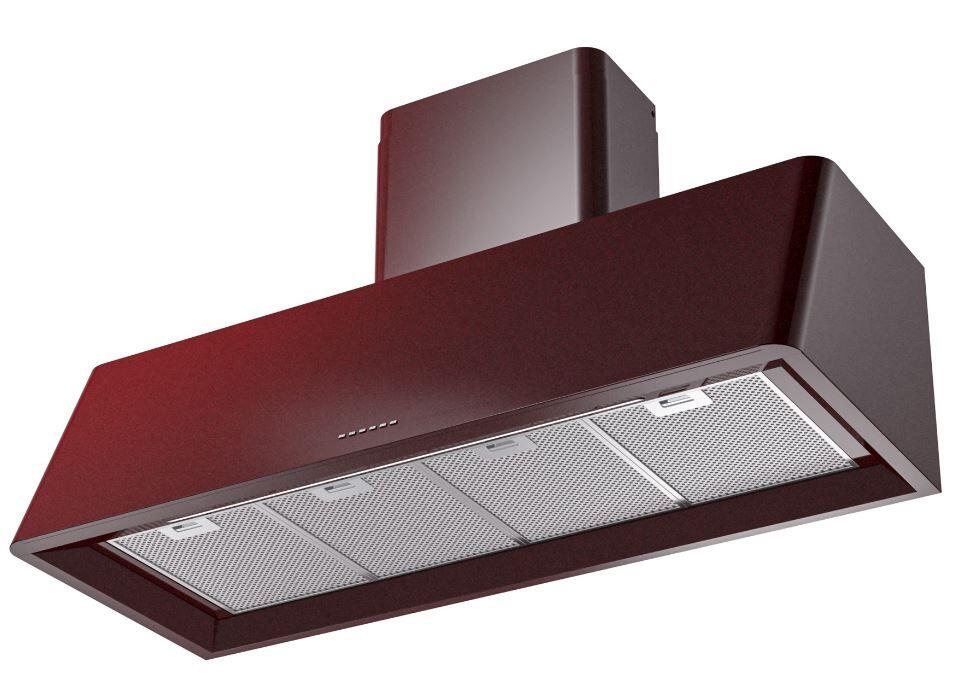 Ilve UAG48BU Nostalgie 48 Inch Burgundy Wall Mount Range Hood