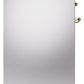 Ilve UP30NMPSSGLP Nostalgie Ii 30 Inch Dual Fuel Liquid Propane Freestanding Range In Stainless Steel With Brass Trim