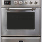 Ilve UMI30NE3SSC Majestic Ii 30 Inch Electric Freestanding Range In Stainless Steel With Chrome Trim