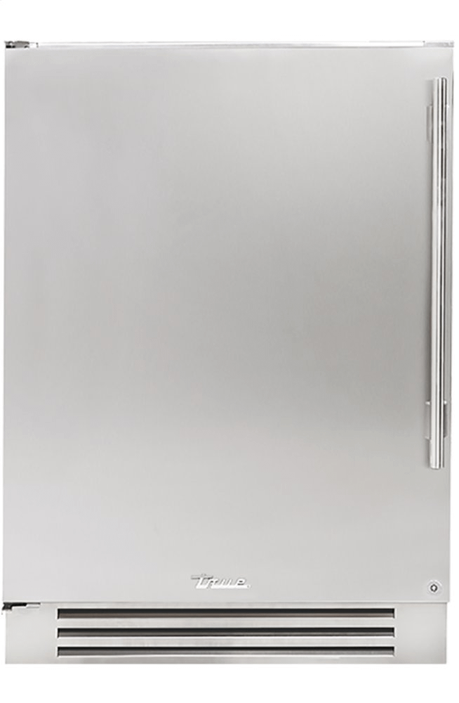 True Residential TUF24LSSC 24 Inch Solid Stainless Door Left Hinge Undercounter Freezer