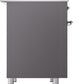 Ilve UPDI406NMPMGC Nostalgie Ii 40 Inch Electric Freestanding Range In Matte Graphite With Chrome Trim