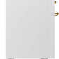 Ilve UP48FNMPWHG Nostalgie Ii 48 Inch Dual Fuel Natural Gas Freestanding Range In White With Brass Trim