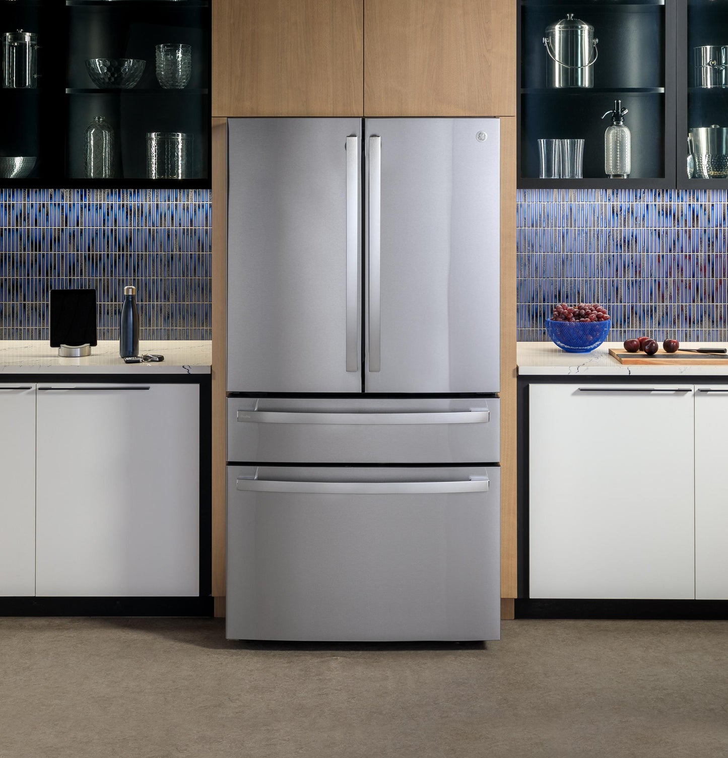 Ge Appliances PJD23BYWFS Ge Profile&#8482; Energy Star® 23.3 Cu. Ft. Smart Counter-Depth Fingerprint Resistant 4-Door French-Door Refrigerator With Door In Door