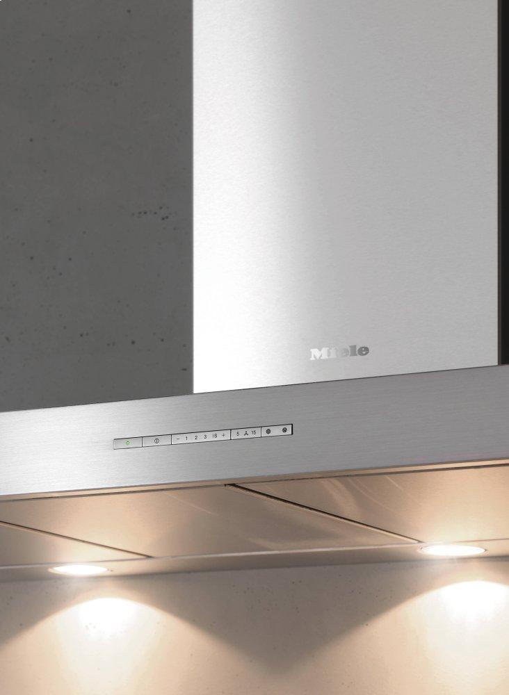 Miele DA6596WSS Da 6596 W Puristic Canto - Wall Ventilation Hood With Energy-Efficient Led Lighting And Backlit Controls For Easy Use.