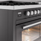 Ilve UP48FWMPMG Professional Plus Ii 48 Inch Dual Fuel Natural Gas Freestanding Range In Matte Graphite With Trim