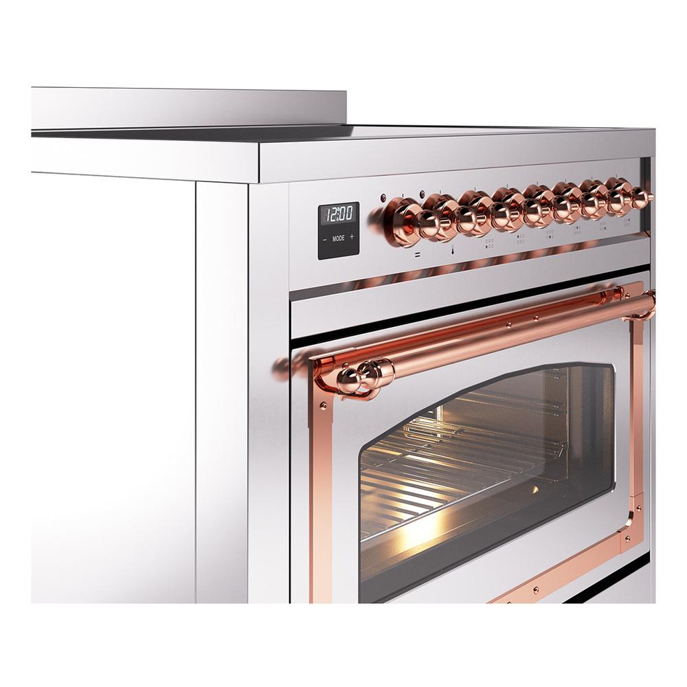 Ilve UNI366NMPSSP Ilve Uni366Nmpssp Nostalgie Ii Noblesse 36" Induction Range (Triple Glass Door, Stainless Steel, Copper)