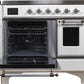 Ilve UMDI10NS3WHC Majestic Ii 40 Inch Electric Freestanding Range In White With Chrome Trim