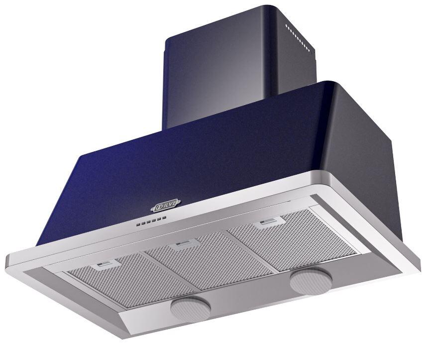 Ilve UAM100MB Majestic 40 Inch Blue Wall Mount Range Hood