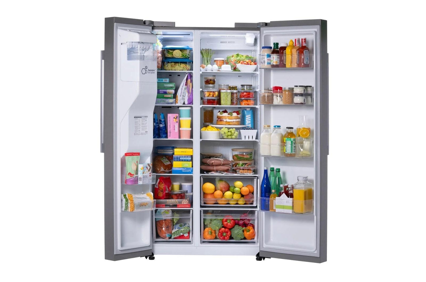 Lg LS27T3230S 27 Cu. Ft. Standard-Depth, Side-By-Side Refrigerator, With Ice And Water And New Bar Handle Design