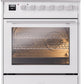 Ilve UPI304WMPWH Professional Plus Ii 30 Inch Electric Freestanding Range In White With Trim