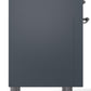 Ilve UP36FNMPBGCLP Nostalgie Ii 36 Inch Dual Fuel Liquid Propane Freestanding Range In Blue Grey With Chrome Trim