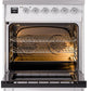 Ilve UPI304NMPWHC Nostalgie Ii 30 Inch Electric Freestanding Range In White With Chrome Trim