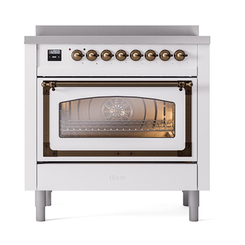 Ilve UNI366NMPRAB Ilve Uni366Nmprab Nostalgie Ii Noblesse 36" Induction Range (Triple Glass Door, Ral, Burnished)