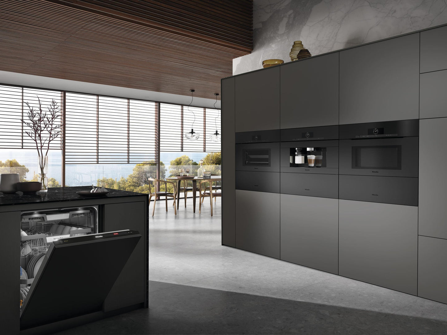 Miele H7870BMX OBSIDIAN BLACK MATTE H 7870 Bmx - 30" Handleless Compact Speed Oven In A Perfectly Combinable Design With Automatic Programs And Roast Probe.