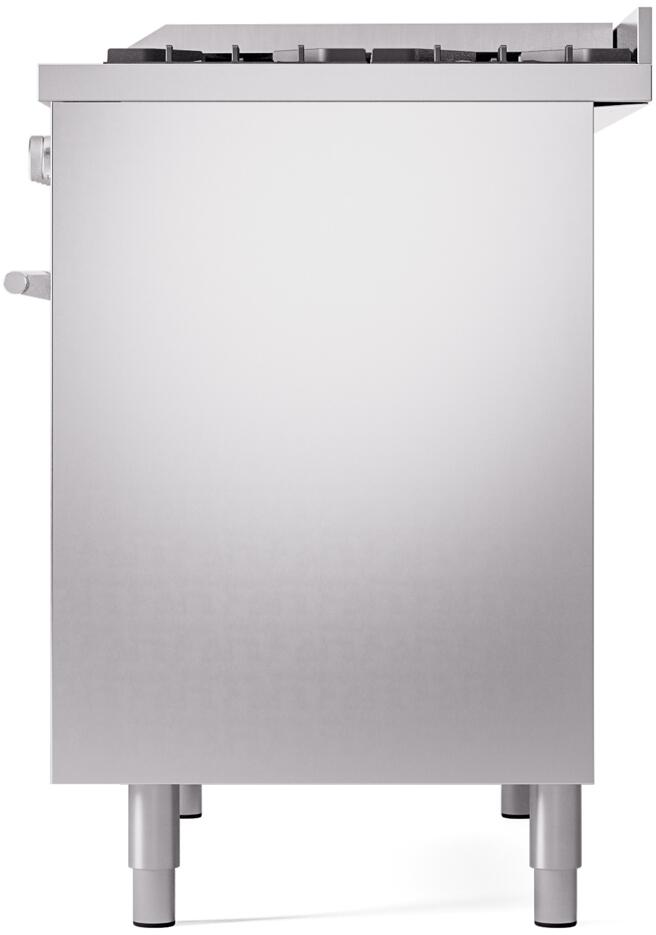 Ilve UPD40FWMPSS Professional Plus Ii 40 Inch Dual Fuel Natural Gas Freestanding Range In Stainless Steel With Trim