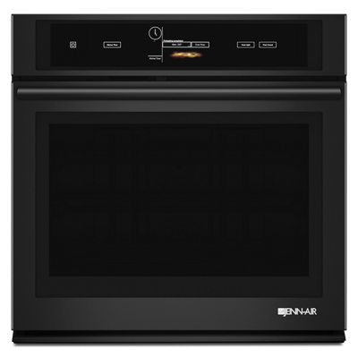 Jennair JJW3430DB Black Floating Glass 30" Single Wall Oven With V2 Vertical Dual-Fan Convection System