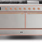 Ilve UM15FDQNS3SSP Majestic Ii 60 Inch Dual Fuel Natural Gas Freestanding Range In Stainless Steel With Copper Trim