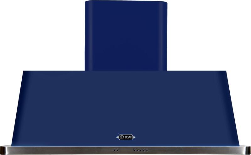 Ilve UAM120MB Majestic 48 Inch Blue Wall Mount Range Hood