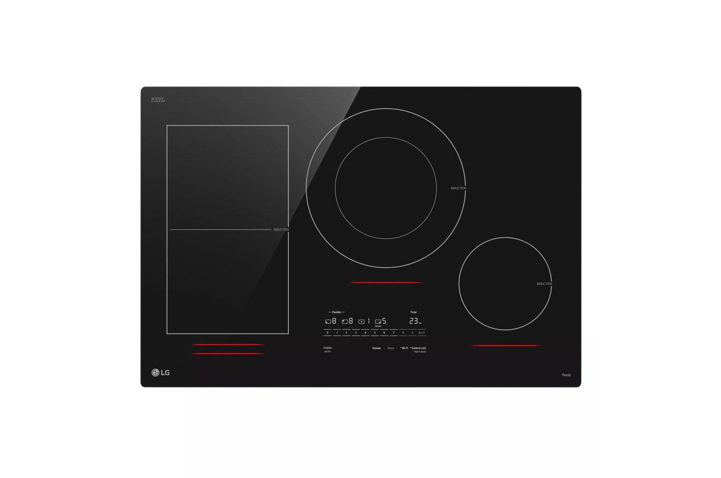 Lg CBIH3017BE 30" Smart Induction Cooktop With Ultraheat&#8482; 5.0Kw Element