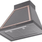 Ilve UANB30MGP Nostalgie 30 Inch Matte Graphite Wall Mount Range Hood