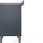 Ilve UPDI406WMPBG Professional Plus Ii 40 Inch Electric Freestanding Range In Blue Grey With Trim