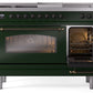 Ilve UP48FSNMPEGB Nostalgie Ii 48 Inch Dual Fuel Natural Gas Freestanding Range In Emerald Green With Bronze Trim