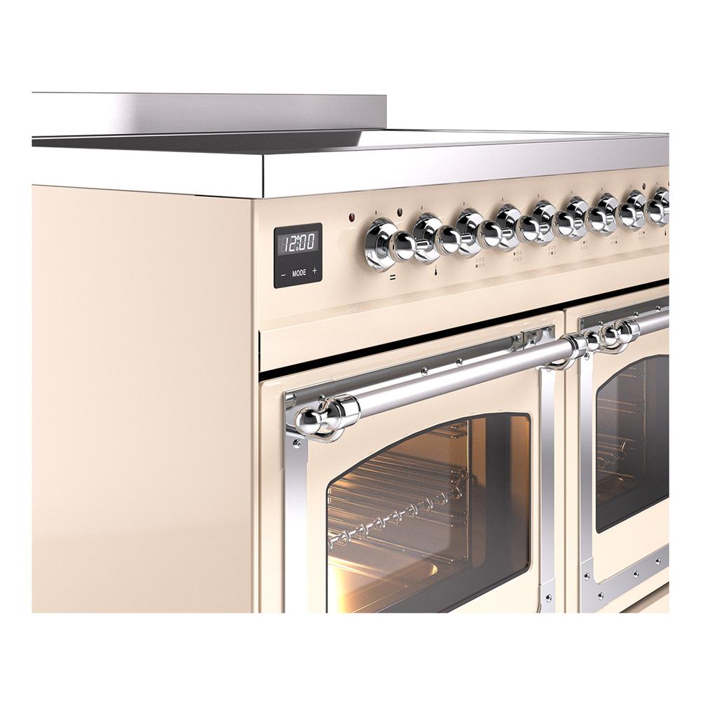 Ilve UNDI406NMPAWC Ilve Undi406Nmpawc Nostalgie Ii Noblesse 40" Induction Range (Triple Glass Door, Antique White, Chrome)